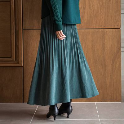 スウェードライク消しプリーツスカート≪手洗い可能≫ | MAYSON GREY