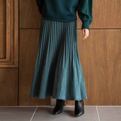 スウェードライク消しプリーツスカート≪手洗い可能≫ | MAYSON GREY
