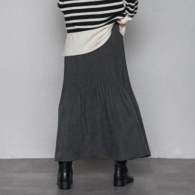 スウェードライク消しプリーツスカート≪手洗い可能≫ | MAYSON GREY