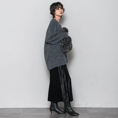 WEB限定】ストレッチベロアプリーツスカート≪手洗い可能