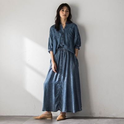 ゆれるデニムサークルスカート | MAYSON GREY (Women)/メイソングレイ