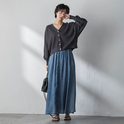 新色追加】ゆれるデニムサークルスカート | MAYSON GREY (Women