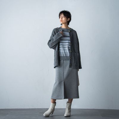 WEB限定カラーあり】ツイーディニットカーディガン≪手洗い