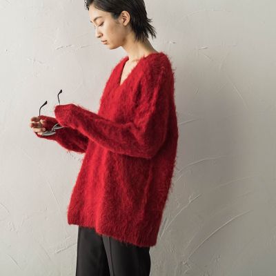 フェザーニットＶネックニットプルオーバー≪手洗い可能≫
