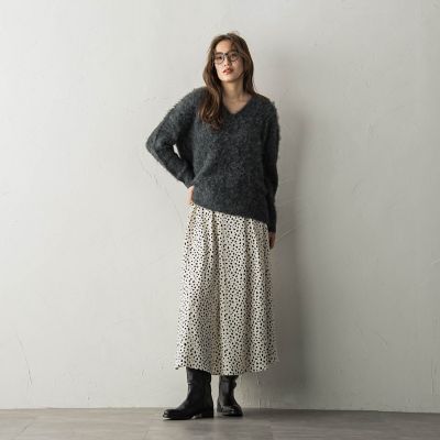 フェザーニットＶネックニットプルオーバー≪手洗い可能≫