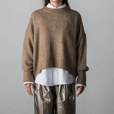 ヤクライクワイドクルーネックニットプルオーバー≪手洗い可能