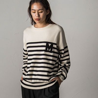 ワッペン付スウェットライクニットプルオーバー≪手洗い可能≫