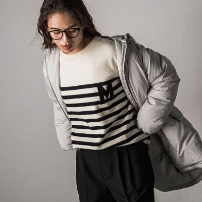 ワッペン付スウェットライクニットプルオーバー≪手洗い可能≫