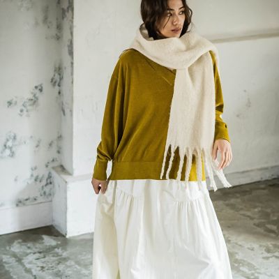 ベロアモールＶネックニットプルオーバー≪手洗い可能≫