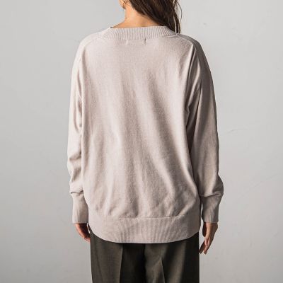ベロアモールＶネックニットプルオーバー≪手洗い可能≫