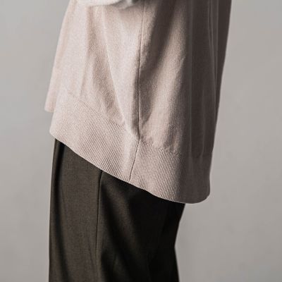 ベロアモールＶネックニットプルオーバー≪手洗い可能≫