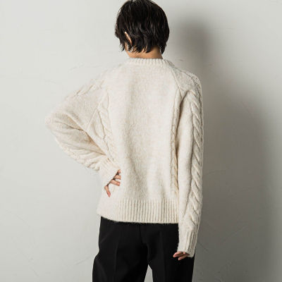 MAYSON GREY / メイソングレイ クラフトケーブルニットプルオーバー≪手洗い可能≫ クラフトケーブルニットプルオーバー≪手洗い可能≫ | MAYSON