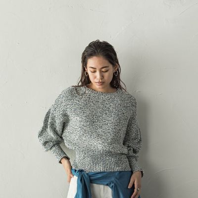 ＜三越伊勢丹/公式＞【SALE】MAYSON GREY（Women）/メイソングレイ ミックステープヤーンクルーネックニットプルオーバー≪手洗い可能≫ 05ネイビー トップス【三越伊勢丹/公式】