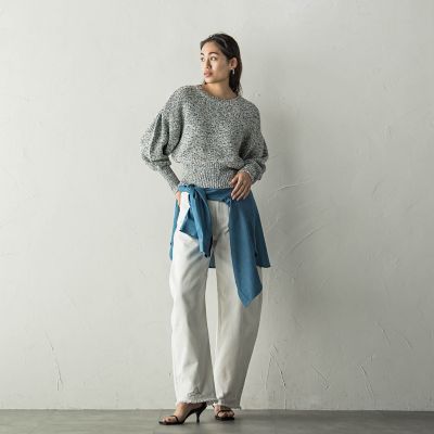 【値下げ】ミックスヤーンクルーネックニットプルオーバー WEB限定カラー有り】ミックスヤーンクルーネックニットプル