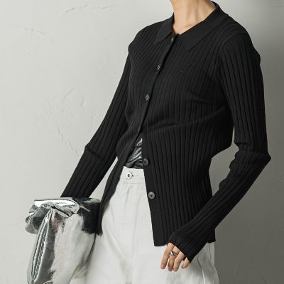 MAYSON GREY / メイソングレイ リブポロニットプルオーバー≪手洗い可能≫ リブポロニットプルオーバー≪手洗い可能≫ | MAYSON GREY