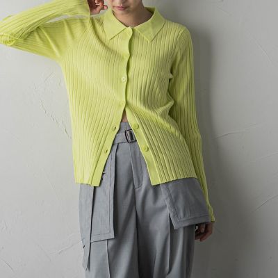 MAYSON GREY（Women）/メイソングレイ リブポロニットプルオーバー≪手洗い可能≫