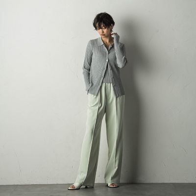MAYSON GREY / メイソングレイ リブポロニットプルオーバー≪手洗い可能≫ リブポロニットプルオーバー≪手洗い可能≫ | MAYSON GREY