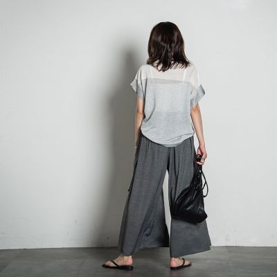 【新色追加】ＵＶカット配色ハイゲージニットプルオーバー≪手洗い可能≫