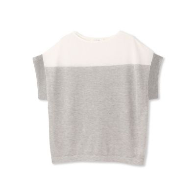 【新色追加】ＵＶカット配色ハイゲージニットプルオーバー≪手洗い可能≫