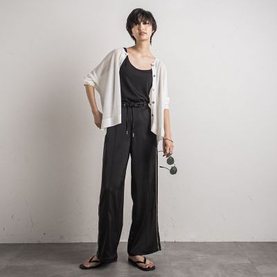＜MAYSON GREY（Women）＞【新色追加】チュールライクスカシ編みニットカーディガン≪手洗い可能≫