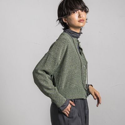 ラメショートニットカーディガン≪手洗い可能≫