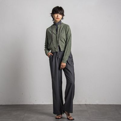 ラメショートニットカーディガン≪手洗い可能≫
