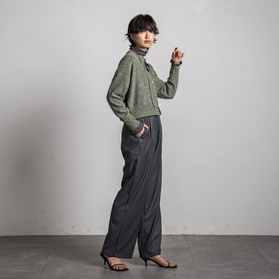 ラメショートニットカーディガン≪手洗い可能≫