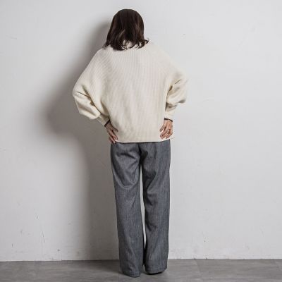 【カタログ掲載】カシミヤブレンドダブルジップニットブルゾン≪手洗い可能≫