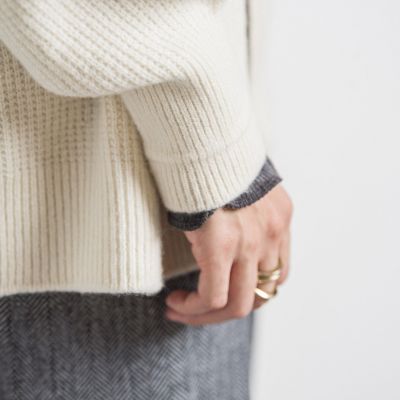 【カタログ掲載】カシミヤブレンドダブルジップニットブルゾン≪手洗い可能≫