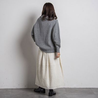 【カタログ掲載】カシミヤブレンドダブルジップニットブルゾン≪手洗い可能≫