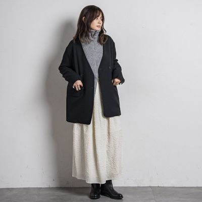 【カタログ掲載】カシミヤブレンドダブルジップニットブルゾン≪手洗い可能≫