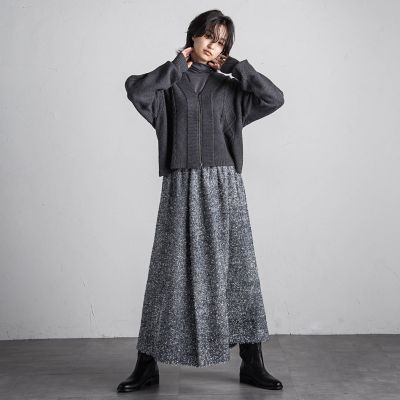 ケーブルニットジップカーディガン≪手洗い可能≫