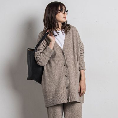 ＜MAYSON GREY（Women）＞【カタログ掲載】ルーズＶネックカーディガン≪手洗い可能≫