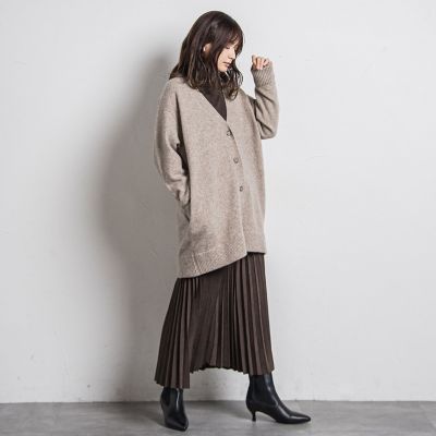 カタログ掲載】ルーズVネックカーディガン≪手洗い可能