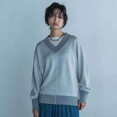 メイソングレイ（MAYSON GREY）/【新色追加】Wフェイスドルマンニットプルオーバー≪手洗い可能≫ 新色追加】Wフェイスドルマンニットプルオーバー≪手洗い可能