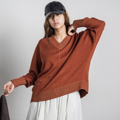 新色追加】Wフェイスドルマンニットプルオーバー≪手洗い可能