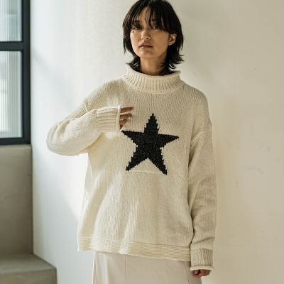 【カタログ掲載】スタージャガードニットプルオーバー≪手洗い可能≫