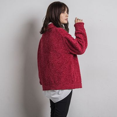 【カタログ掲載】スタージャガードニットプルオーバー≪手洗い可能≫