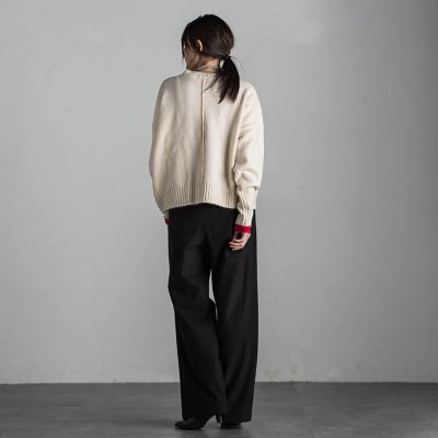 ヤクライククルーネックニットトップス≪手洗い可能≫