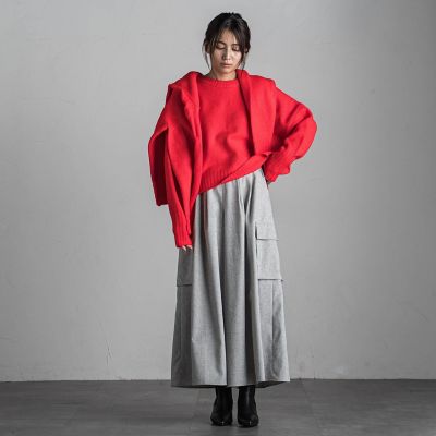 ヤクライククルーネックニットトップス≪手洗い可能≫