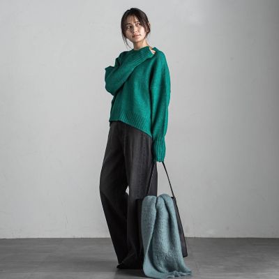 ヤクライククルーネックニットトップス≪手洗い可能≫