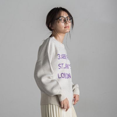 WEB限定】ダブルジャカードラメ2WAYニットプルオーバー