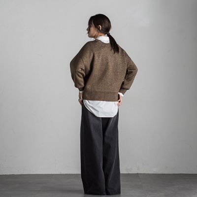 WEB限定】ダブルジャカードラメ2WAYニットプルオーバー
