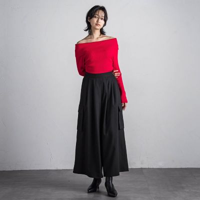 【ＷＥＢ限定カラーあり】オフショルダーニットプルオーバー≪手洗い可能≫