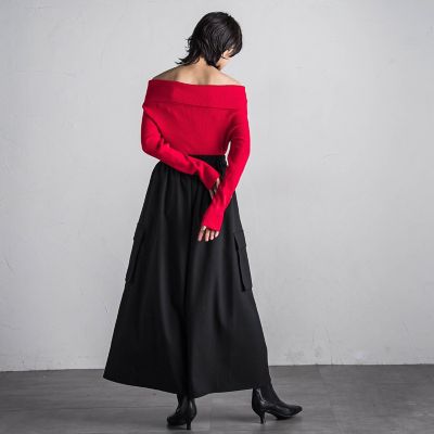 【ＷＥＢ限定カラーあり】オフショルダーニットプルオーバー≪手洗い可能≫