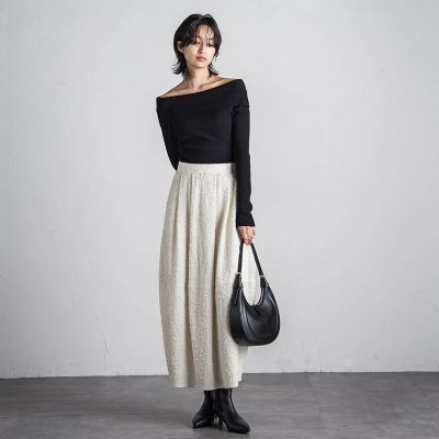 【ＷＥＢ限定カラーあり】オフショルダーニットプルオーバー≪手洗い可能≫