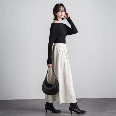 【ＷＥＢ限定カラーあり】オフショルダーニットプルオーバー≪手洗い可能≫
