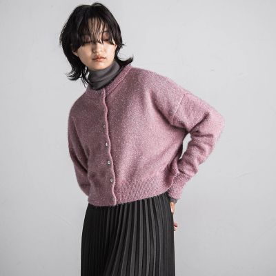 ラメシャギーニットカーディガン≪手洗い可能≫
