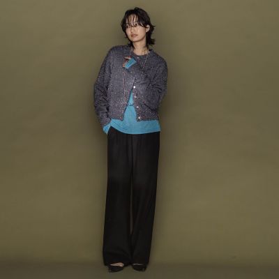ラメシャギーニットカーディガン≪手洗い可能≫