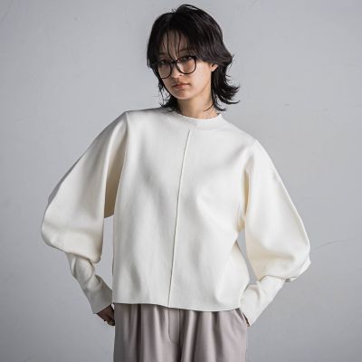 ボリューム×フィットクルーネックニットプルオーバー≪手洗い可能≫
